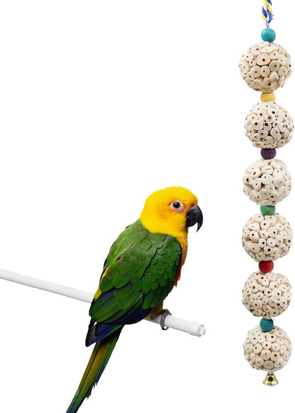 Bird Chewing Toy, Bird Sola Ball Toy with Bell, Bird Cage Accessories, Cage Toys for Cockatiel
