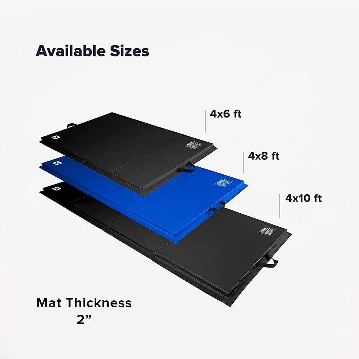 We Sell Mats - 4 ft x 8 ft x 2 in Personal Fitness & Exercise Mat for Home Workout - Lightweight