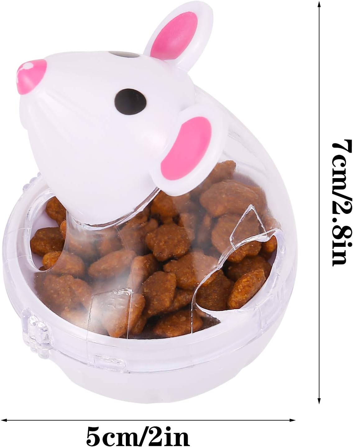 2Pcs Cat Treat Dispenser Toy, Mouse Shape Cat Interactive Toy and Food Dispenser for Pet Increases