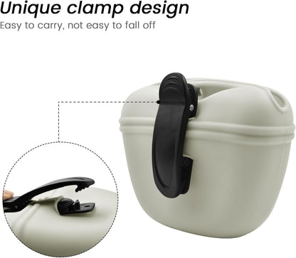 AUDWUD Silicone Dog Treat Pouch,Clip on Portable Training Container,Convenient Magnetic Buckle