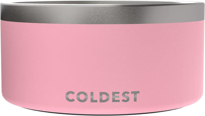 Coldest Dog Bowl - Anti Rust Metal, Non Slip, 3 Layers Insulated Stainless Steel Dog Bowls - Spill