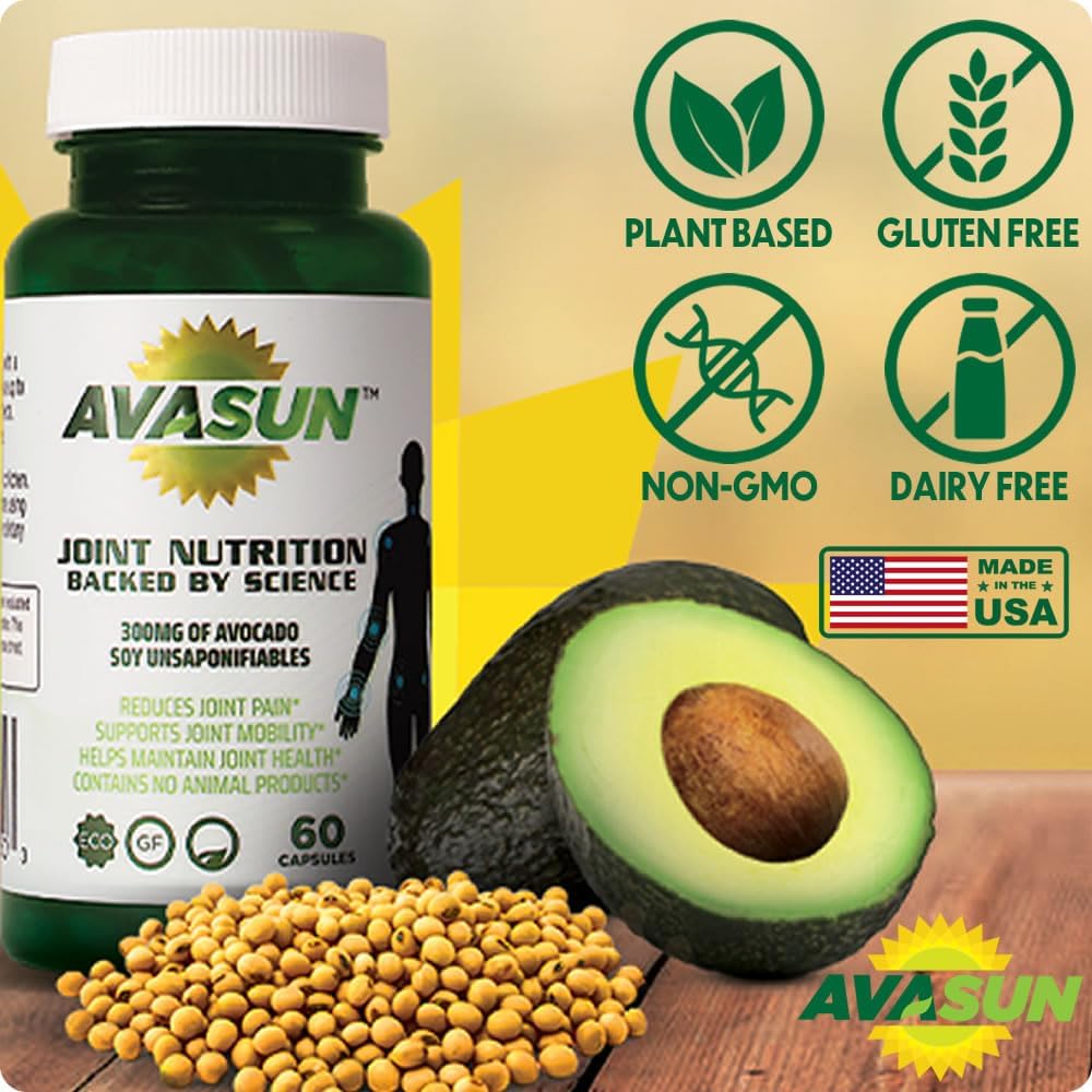 Joint Health Support Supplement, Backed by Science, Avocado Soy Unsaponifiable, 300Mg ASU, Plant