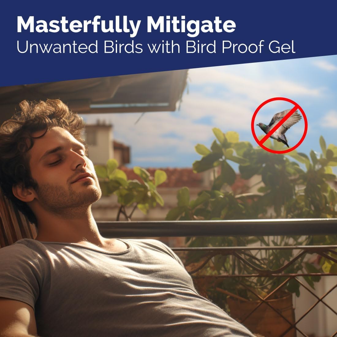 Bird-X Bird Proof Gel, Sticky and Transparent Clear Gel, Long-Lasting and Easy to Use, Covers 10