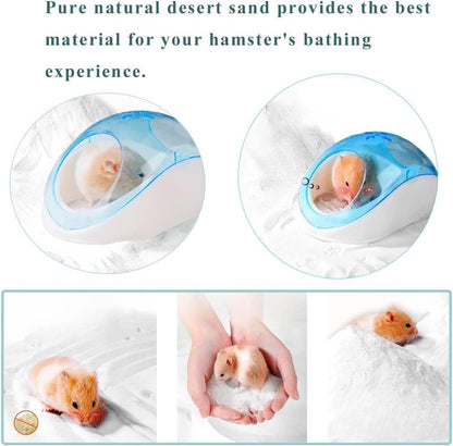 Hamster Bath Sand, 15.4lb Dust Free Desert Sand or Potty Litter Sand for Hamster Chinchillas Gerbil