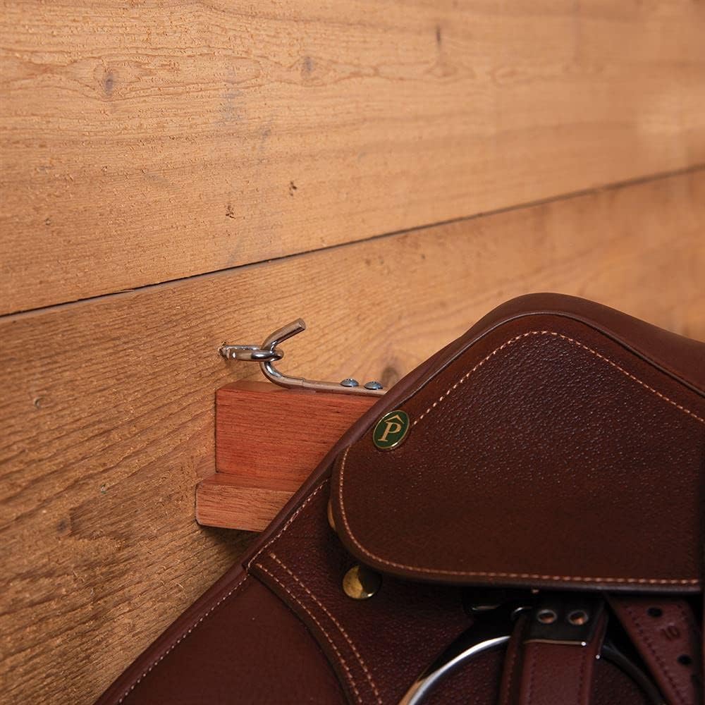 Collapsible Wooden English Saddle Rack | 18" Length | Easy to Mount | Folds Down Not Used | Fits