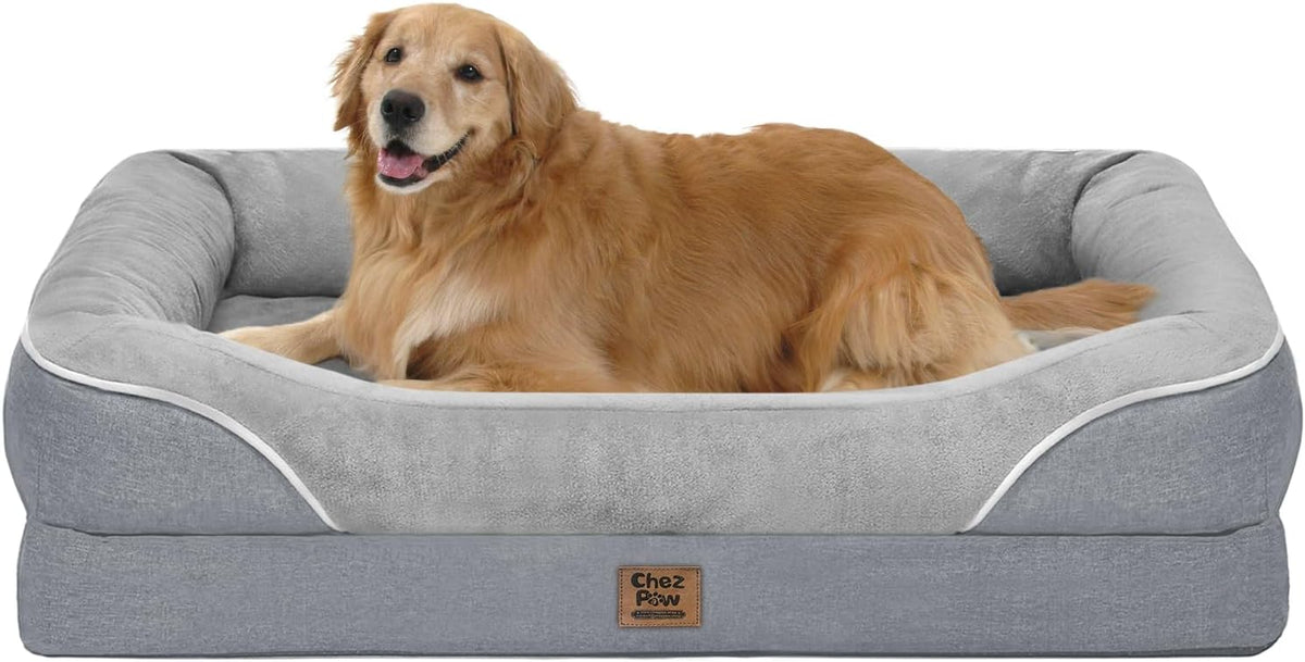 Orthopedic Removable Large Dog Bed -XL Large Dog Bed with Washable Cover and Removable Bolsters