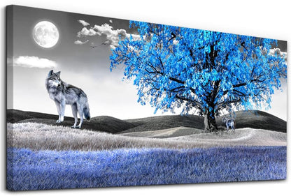 Large Size Canvas Wall Art For Living Room Wall Decor For Bedroom Modern Office Decorations Blue