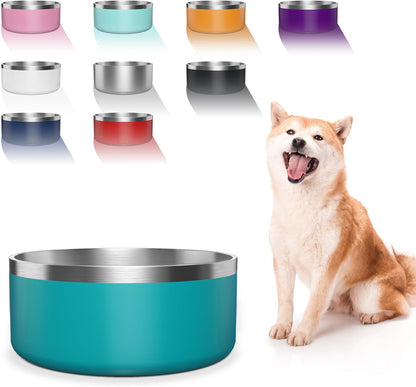Dog Bowl, Stainless Steel Dog Food and Water Bowl with Non Slip Quiet Bottom, Easy to Clean