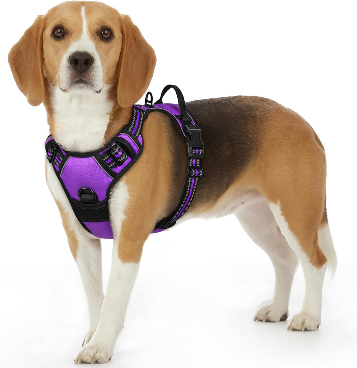 Eagloo Dog Harness Small Sized Dog, No Pull Service Vest with Reflective Strips and Control Handle