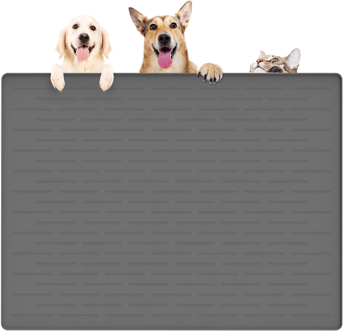 39.4"x29.5" Large Pet Food Mat, Silicone Dog Mats for Food and Water, Nonslip Pet Feeding Mats for