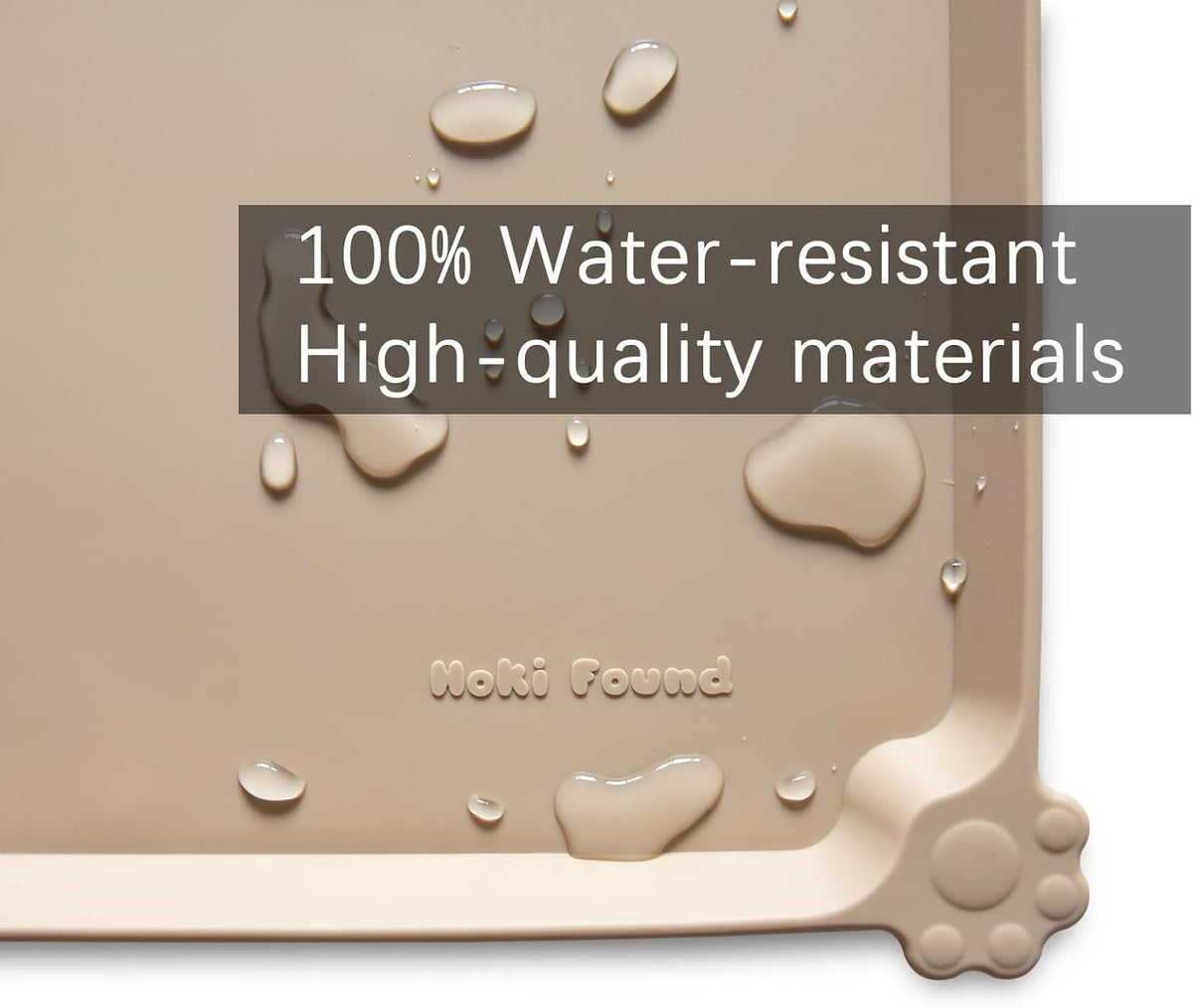 Hoki Found L Silicone Non Slip Pet Dog Cat Bowl Mats - Placemat - Feeding Mat - Waterproof - For