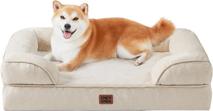 EHEYCIGA Orthopedic Dog Beds for Large Dogs, Waterproof Memory Foam Large Pet Bed with Sides