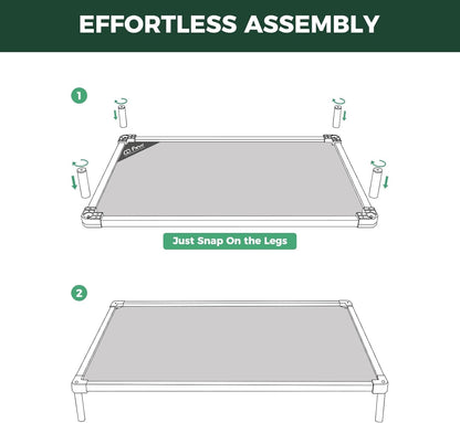 FXW TitanNest Chew-Proof Elevated Dog Bed, Raised Cot for Indoor/Outdoor/Camping Use, Durable &