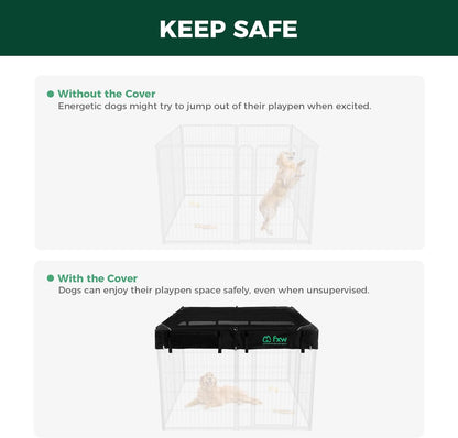 FXW Homeplus Unleashed Indoor Dog Playpen - Stress-Free and Safe Play, Heavy Duty 40 Inch 8 Wire