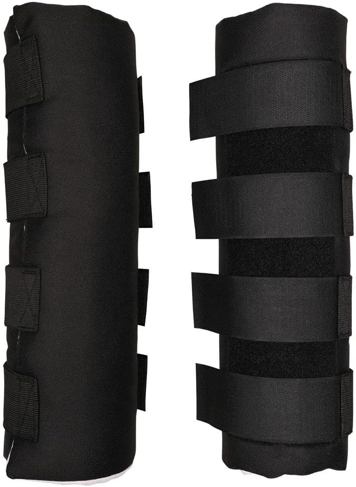 Dura-Tech Quick Wrap No Bow Leg Wraps for Horses | Size 14" | Color Black | Exceptional Leg