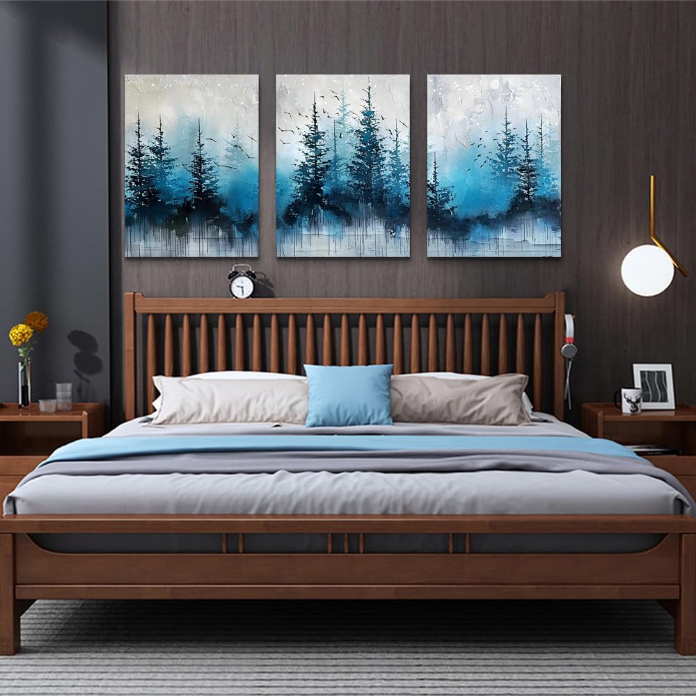 TTHYUEWS Large Canvas Wall Decor for Living Room - Boho Art for Bedroom Forest Landscape Abstract