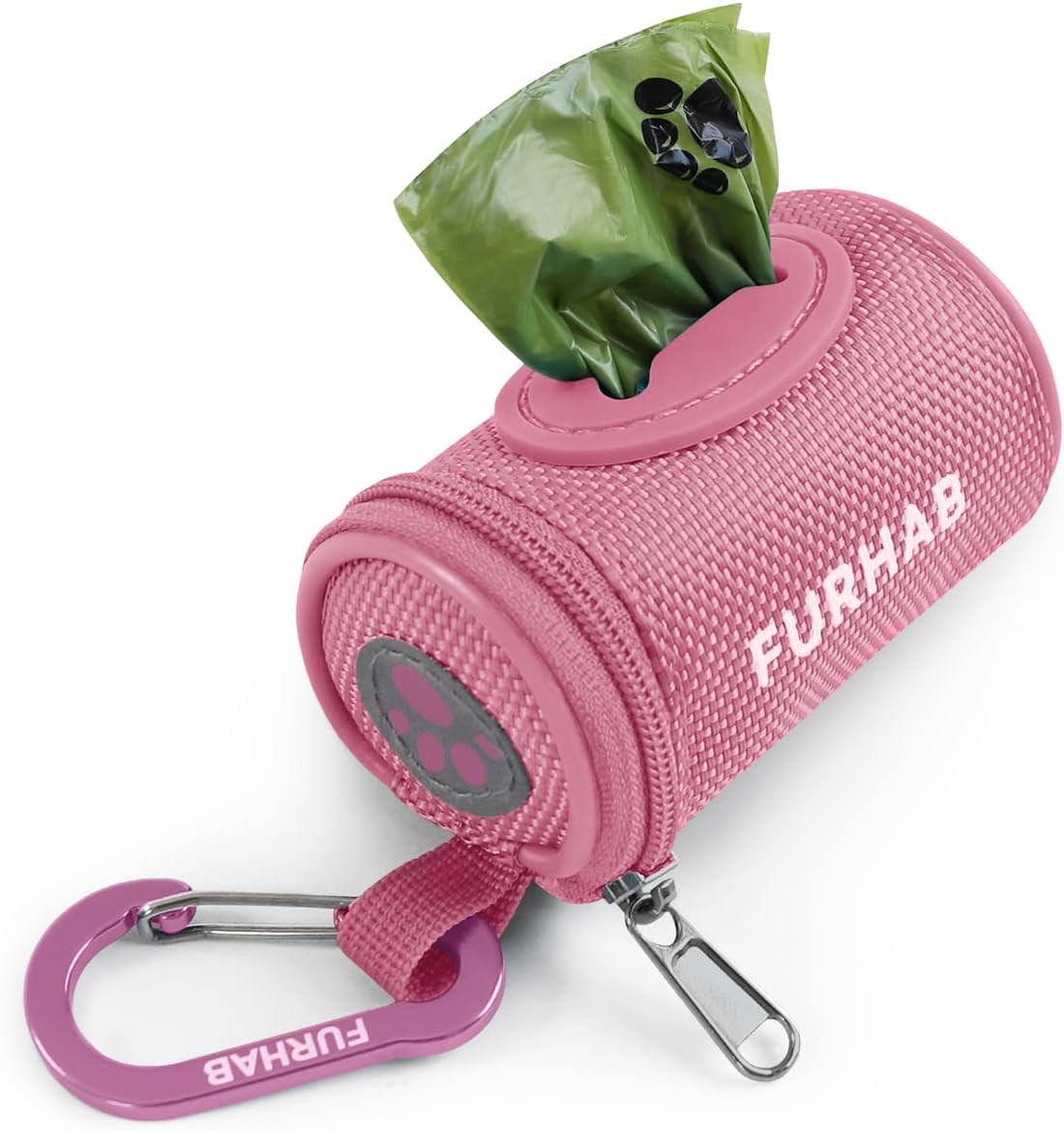 Dog Poop Bag Holder for Leash Doggie Waste Bag Dispenser Soft Fabric Puppy Potty Carrier Small