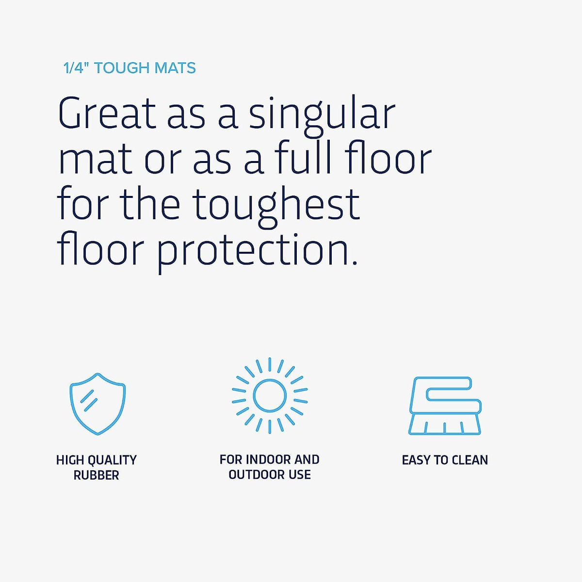 Flooring Inc's 1/4" Thick Tough Rubber Flooring Roll | Flexible Recycled Rubber Floor Mats for Home