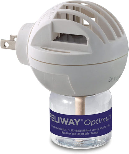 FELIWAY® Optimum 30 Day Cat Calming Plug In Pheromone Diffuser Starter Kit, 48ml - Helps Reduce