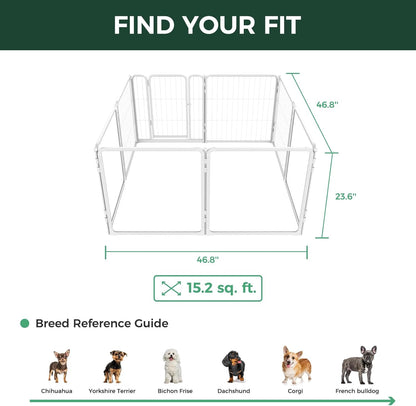 FXW Homeplus Unleashed Indoor Dog Playpen - Stress-Free and Safe Play, Heavy Duty 24 Inch 4 Acrylic