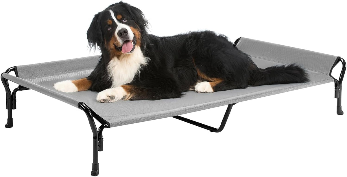 Veehoo Cooling Elevated Dog Bed, Guardrail Raised Pet Cot, Indoor & Outdoor XXL Pet Bed with