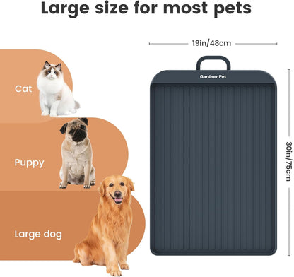 Gardner Pet Silicone Dog Food Water Mat for Floors Waterproof Anti-Slip Dog Bowl Large Mats for