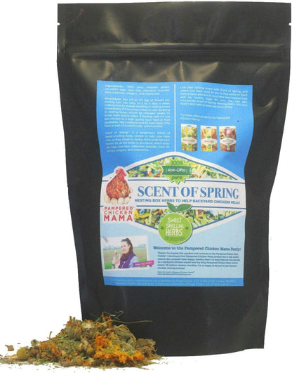 Nesting Herbs for Backyard Chickens 8 pounds - Scent of Spring - Keep Laying Hens Happy, Healthy