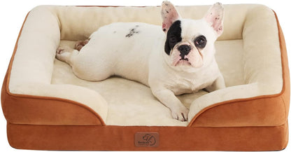 Bedsure Orthopedic Dog Bed Medium Size Dogs - Washable Medium Dog Cat Bed Waterproof, Comfort Pet