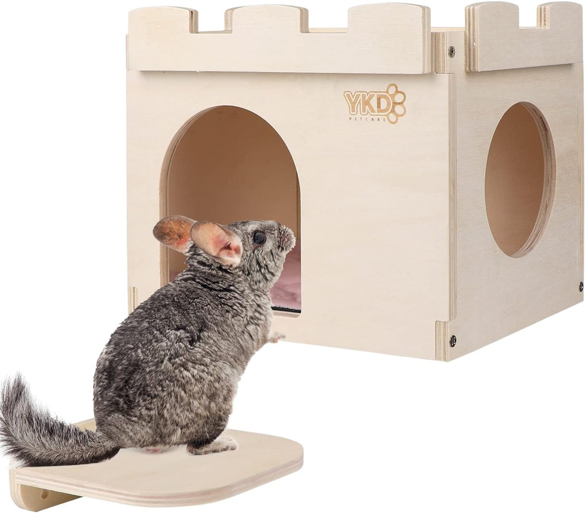 Castle Chinchilla House - Small Animal Hideout for Chinchilla Guinea Pig Hedgehog, or Rat