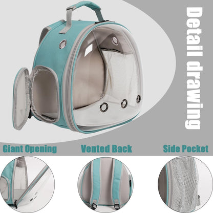 Bearded Dragon Backpack Carrier,Reptile Portable Backpack Carrier,Space Capsule Clear Bubble Window