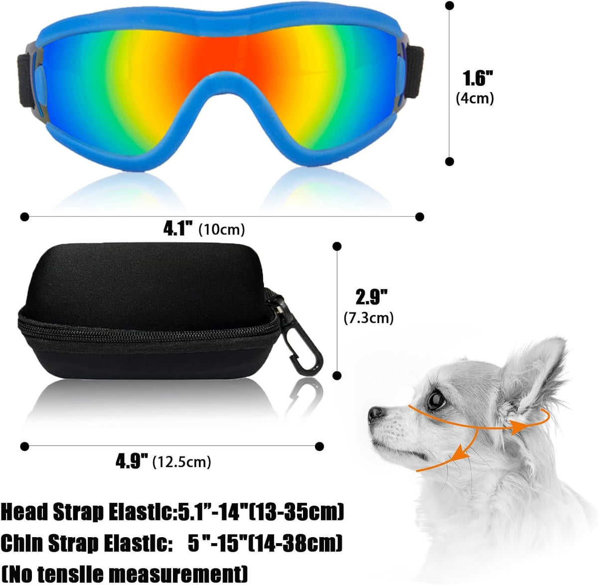 Dog Goggles Small Breed Dog Sunglasses with Adjustable for UV Protection Eyewear Doggy Doggie Puppy