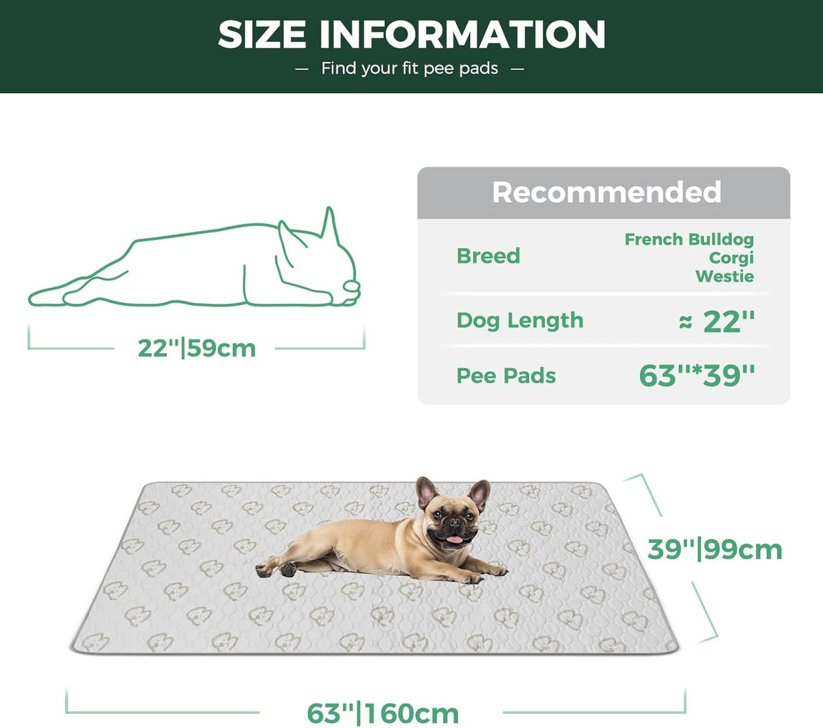 FXW Washable Pee Pads for Dogs, Puppy Pads with Super Absorbent, Specifically Designed for FXW