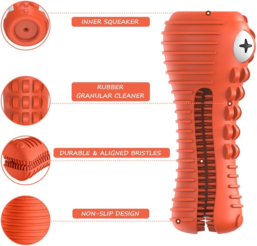 Dog Toys for Aggressive Chewers Large Medium Breed, Indestructible Dog Toothbrush Chew Toys