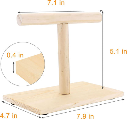 Bird Perch Stand, Bird Training Portable Tabletop Platform, Parrot Bird Cage Toy Gym Accessories