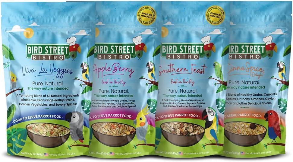 Parrot Food Sample Pack Cooks in as Little as 3 to 15 min | All Natural & Organic Grains and