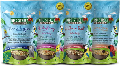 Parrot Food Sample Pack Cooks in as Little as 3 to 15 min | All Natural & Organic Grains and