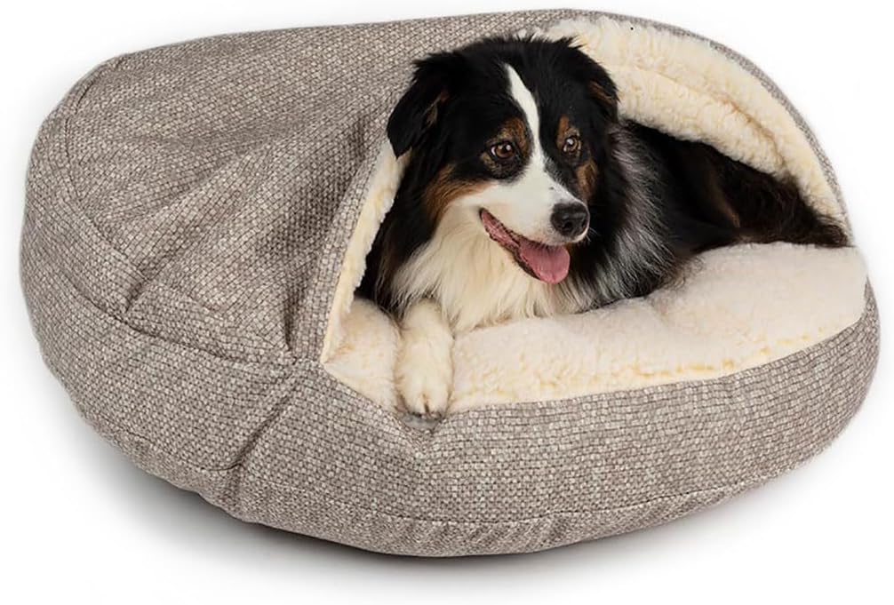Snoozer Luxury Cozy Cave Dog Bed - Indoor Dog Bed with Cover Cave, Covered Calming Burrow for