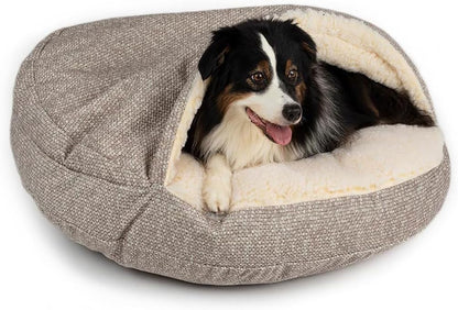 Snoozer Luxury Cozy Cave Dog Bed - Indoor Dog Bed with Cover Cave, Covered Calming Burrow for