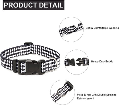 Mercano Adjustable Dog Collar - Special Design Patterns, Soft Nylon Comfortable Durable Pet Collar