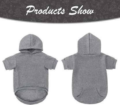 KOOLTAIL Basic Dog Hoodie - Soft and Warm Dog Hoodie Sweater with Leash Hole and Pocket, Dog Winter