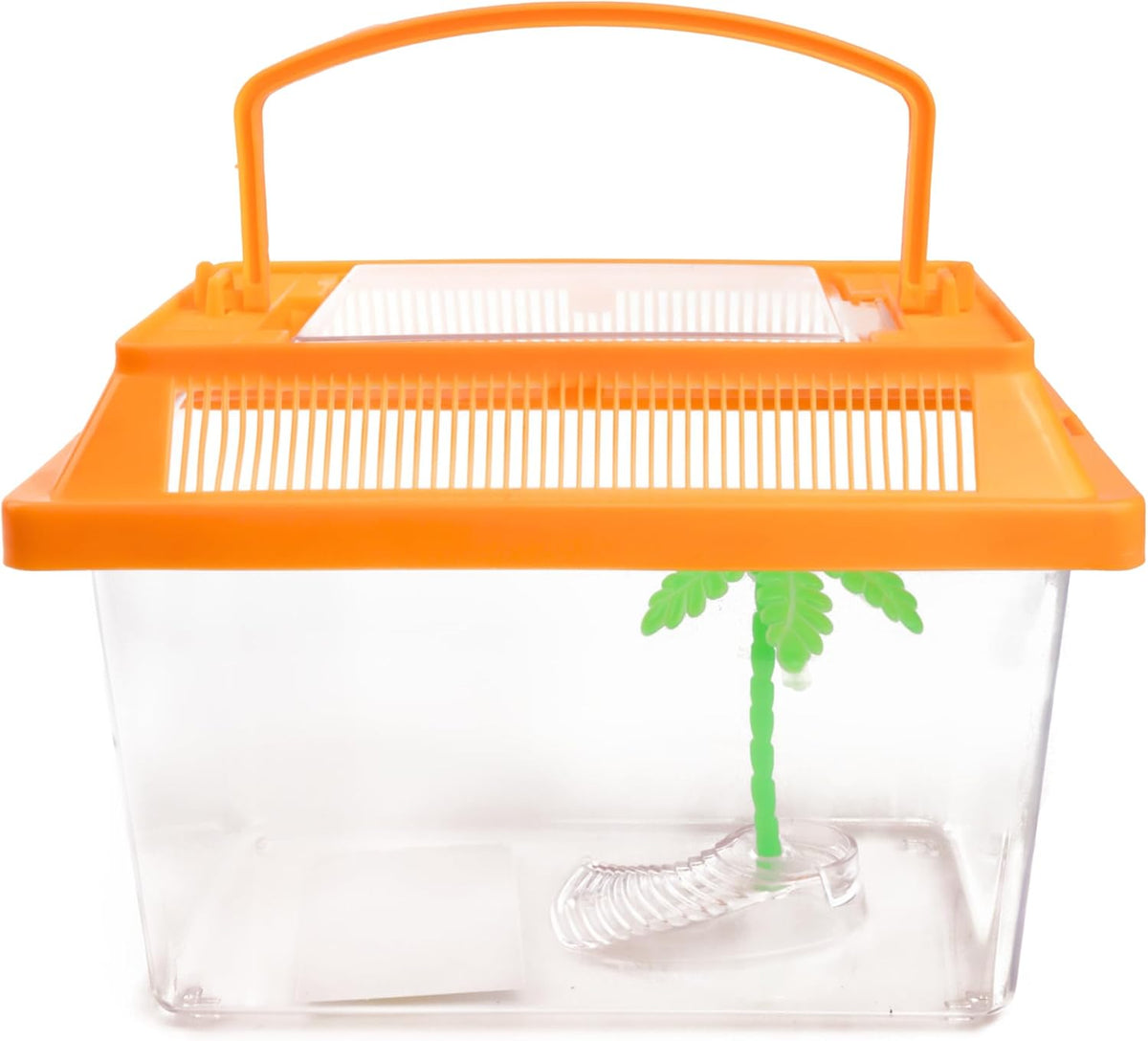 Needzo Mini Neon Plastic Reptile Carrier, Small Terrariums for Hermit Crabs, Lizards, and More with