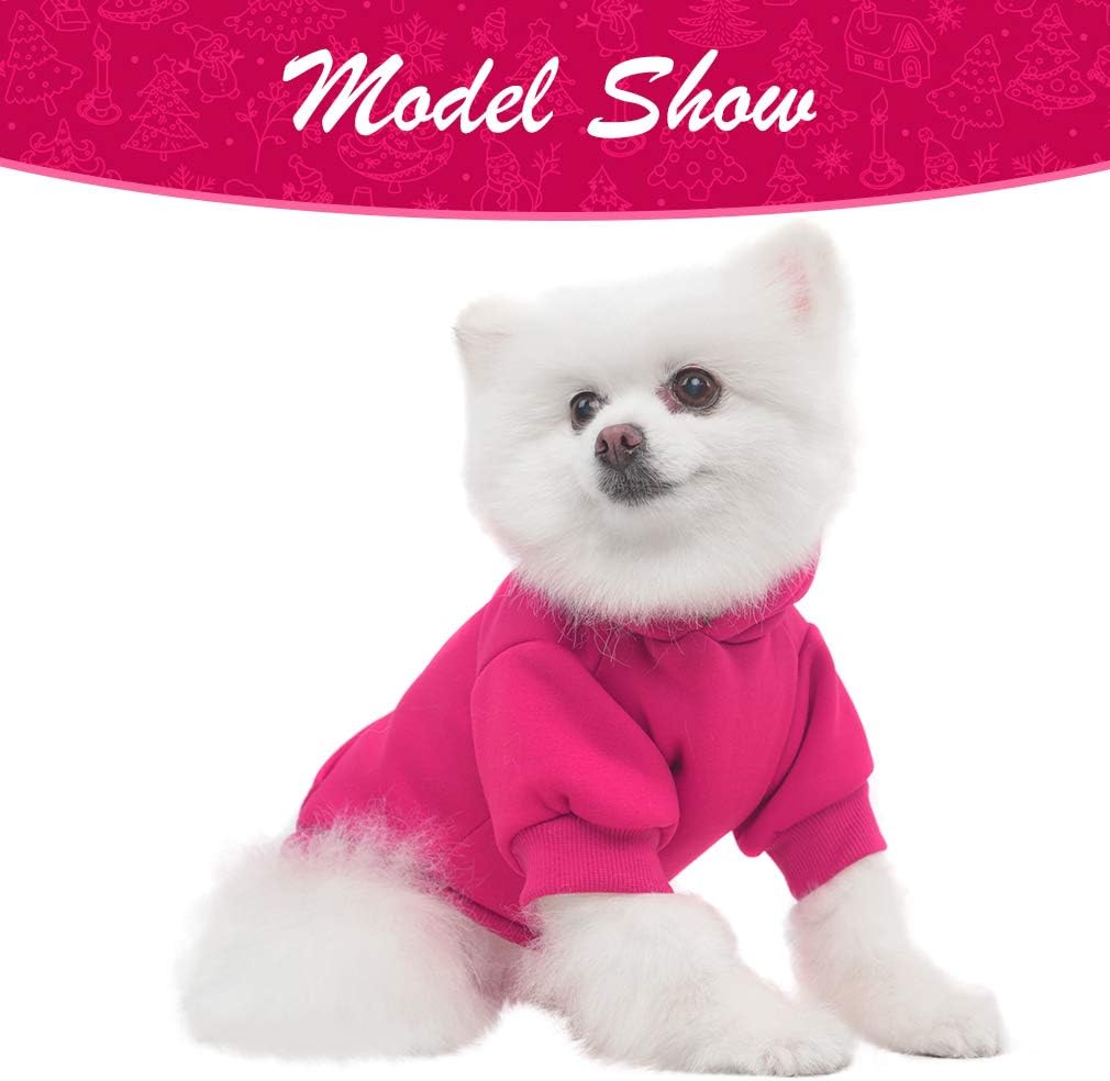KOOLTAIL Basic Dog Hoodie - Soft & Warm Dog Hoodie Sweater with Leash Hole and Pocket, Dog Winter