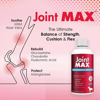 Liquid for Dogs - Vitamins, Minerals, Antioxidants - Glucosamine, Chondroitin - Beef Flavor