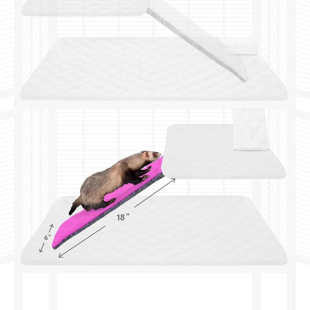 Paw Inspired Fitted Fleece Liner for Ferret Nation, Critter Nation Cage for Ferrets, Rats