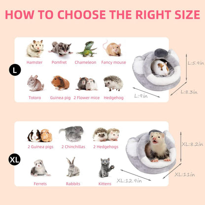 LEFTSTARER Guinea Pig Rat Bed and Hideout for Ferret Hedgehog Sleep and Hide, Hamster Small Pet