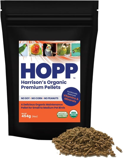 Harrison's Organic Premium Pellets- a Well-Balanced, Certified Organic Small to Medium Pet Bird