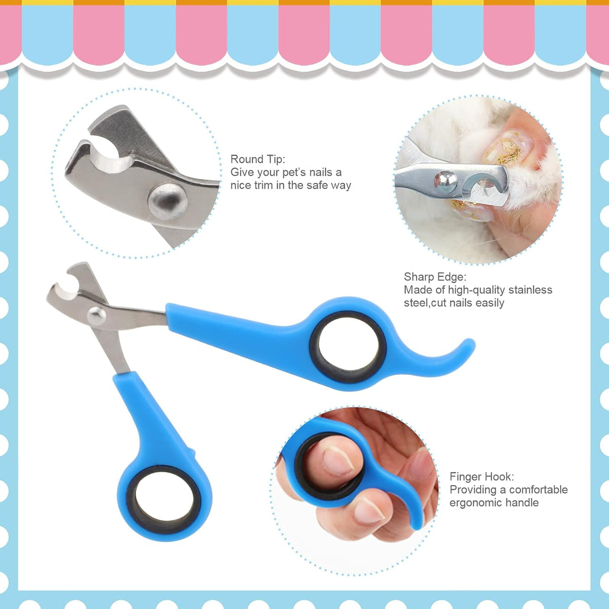 Rabbit Grooming Kit, Rabbit Brush for Shedding with Bunny Nail Clipper, Rabbit Nail Trimmers with