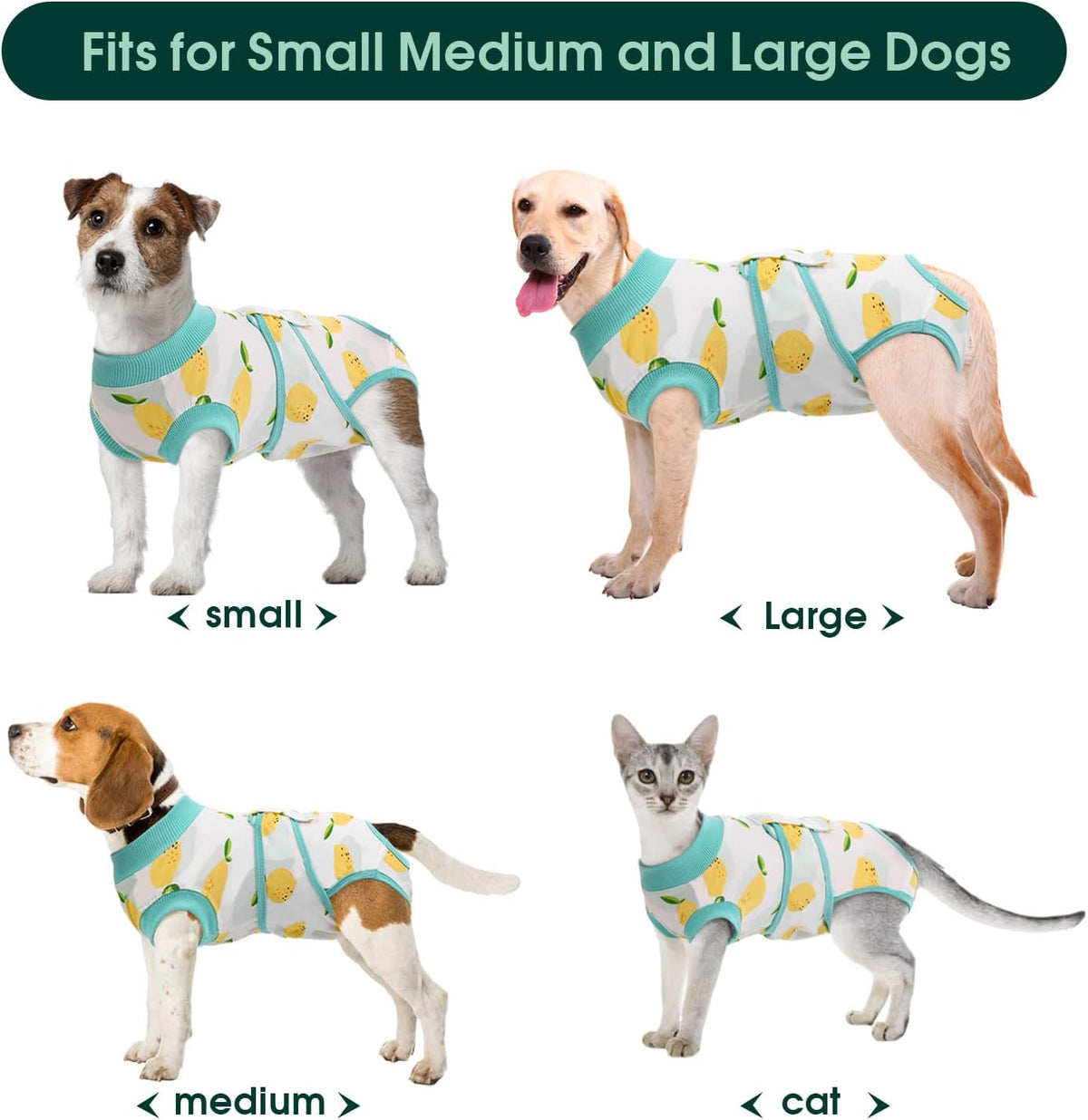 Kuoser Recovery Suit for Dogs Cats After Surgery, Professional Pet Recovery Shirt Dog Abdominal