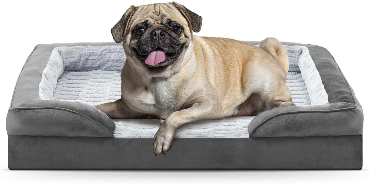 FURTIME Orthopedic Small Dog Beds - Waterproof Ultra Comfy Supportive Foam Pet Couch with Removable
