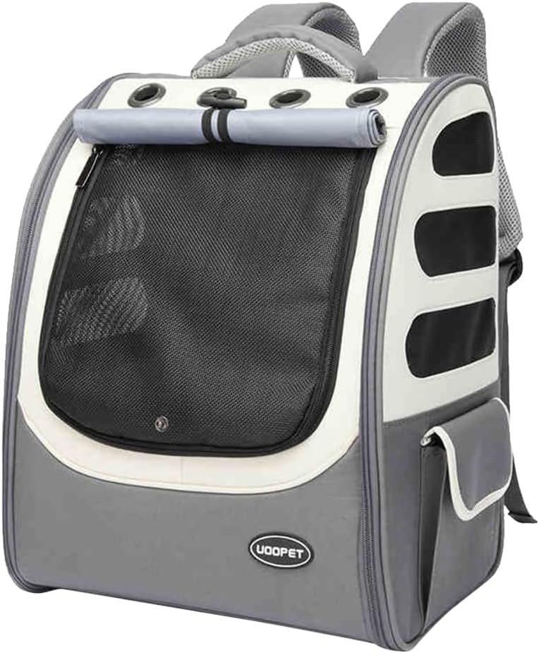 Dog Backpack, Ventilated Pet Hiking Backpack Travel Bag, Airline Approved Cat Backpack for Travel